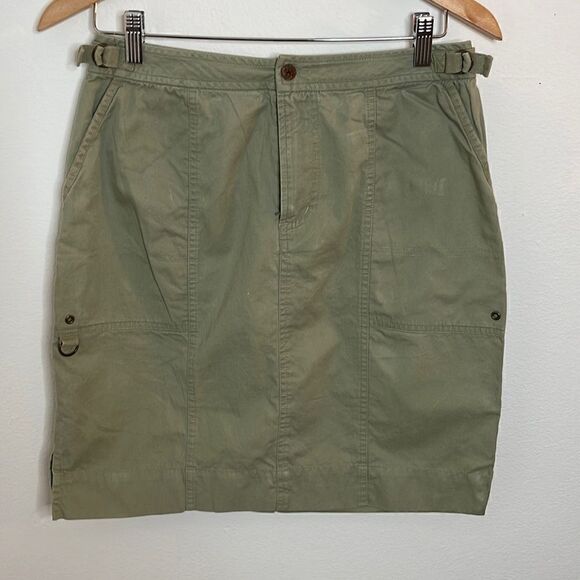 Caribbean Joe olive Khaki skirt.  Size 6. - Picture 1 of 4